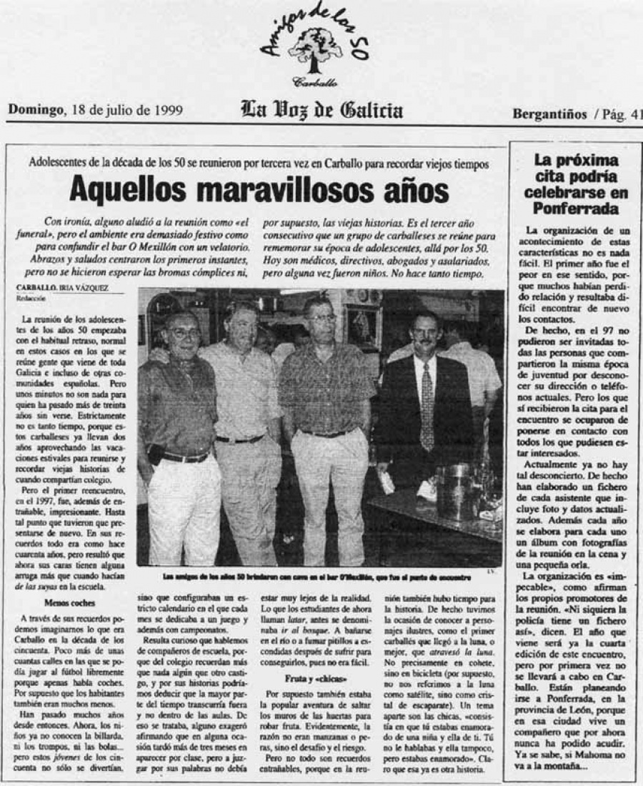 63 - Resea prensa - 3 Reunin -Ao 1999